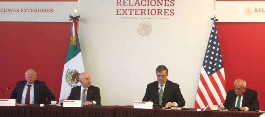 Discuten Ebrard  y Mayorkas flujo de migrantes por México