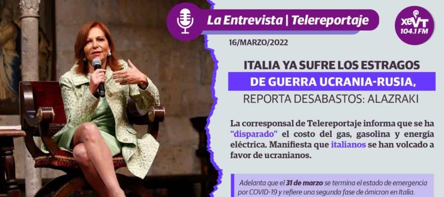 Italia sufre estragos de la guerra de Ucrania y Rusia, con desabastos e inflación: Alazraki