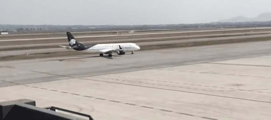 Llega avión de Aeroméxico al AIFA; el vuelo inaugural será a Tabasco