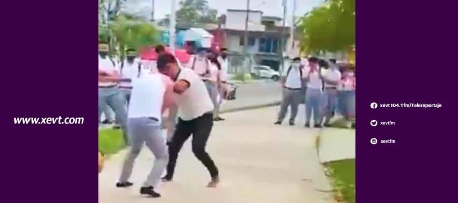 Surgen en redes videos de peleas de estudiantes y jóvenes en Villahermosa