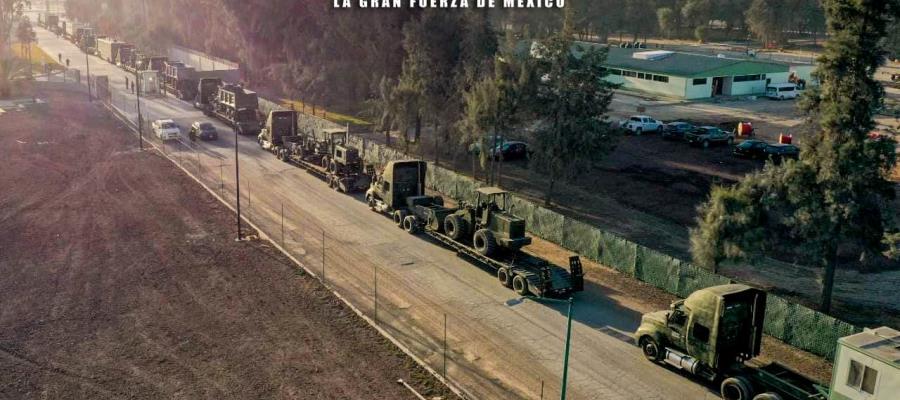 Ingenieros militares del AIFA se trasladan para apoyar en obras del Tren Maya