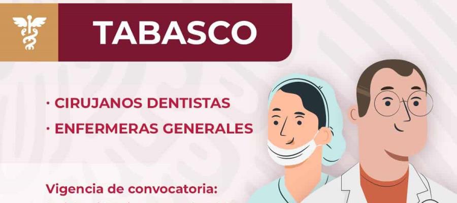 Vence hoy convocatoria de Insabi para contratación de personal médico en Tabasco