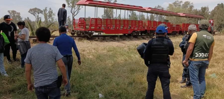 Volcadura del trenecito de Bosque de Aragón deja 11 personas lesionadas