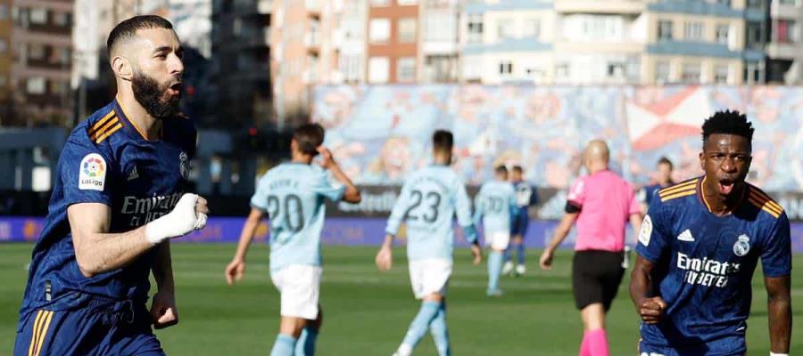 Gana Real Madrid al Celta de Vigo con tres penales a favor; Benzema falló uno