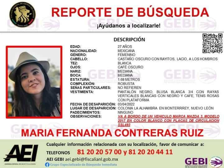 Encuentran cuerpo de María Fernanda; murió por contusión en el cráneo: Fiscalía de NL