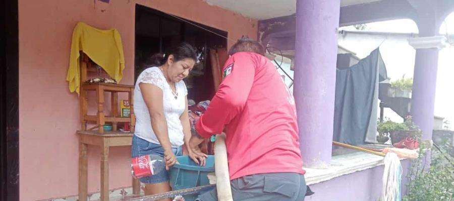 Envía gobierno pipas y equipos para atender emergencia en Tacotalpa