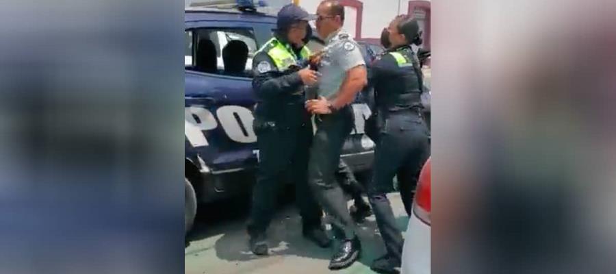 Se deslinda GN de agente que agredió a tránsitos de Puebla