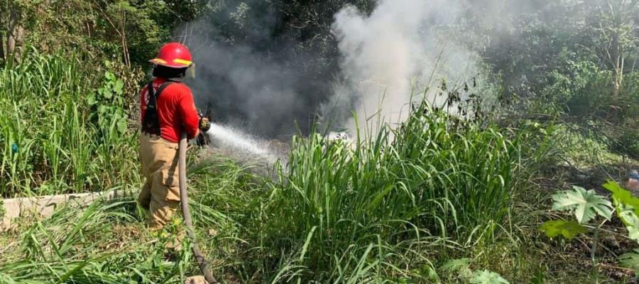 Dispara calor los incendios, Bomberos atendieron 3 siniestros al mismo tiempo