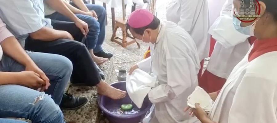 Retoma Obispo de Tabasco, lavatorio de pies en Catedral, tras pandemia