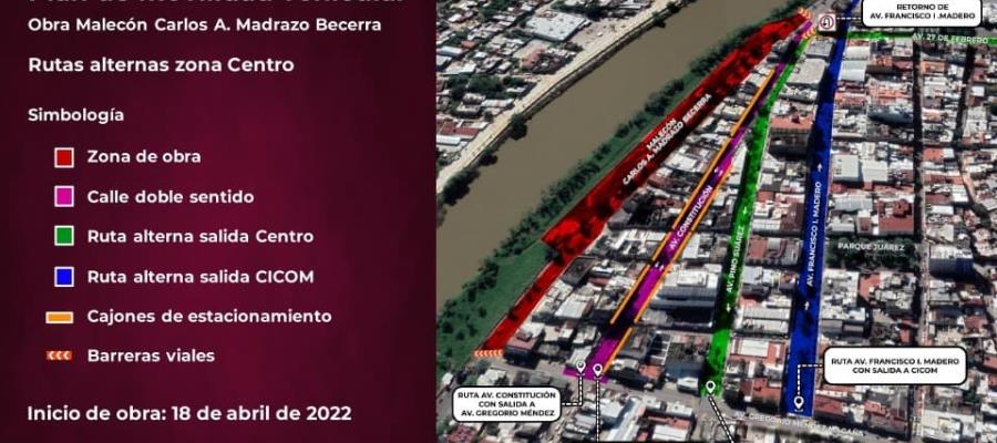 El 18 de abril iniciará la construcción del nuevo malecón Carlos A. Madrazo