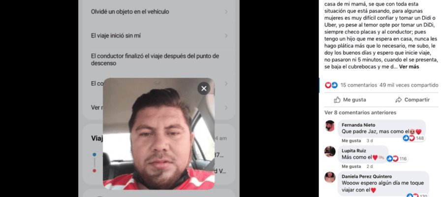 Se viraliza chofer de DiDi que promete a pasajera llevarla a salvo a casa en Tamaulipas