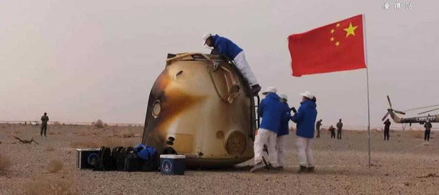 Regresan a la Tierra astronautas chinos después de 6 meses en el espacio Regresan a la Tierra astronautas chinos después de 6 meses en el espacio