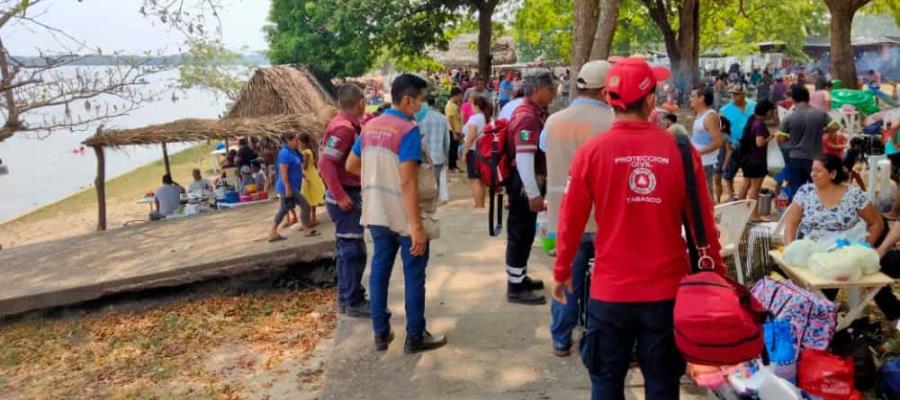 Acudieron 30 mil paseantes a sitios turísticos, playas y balnearios en Tabasco