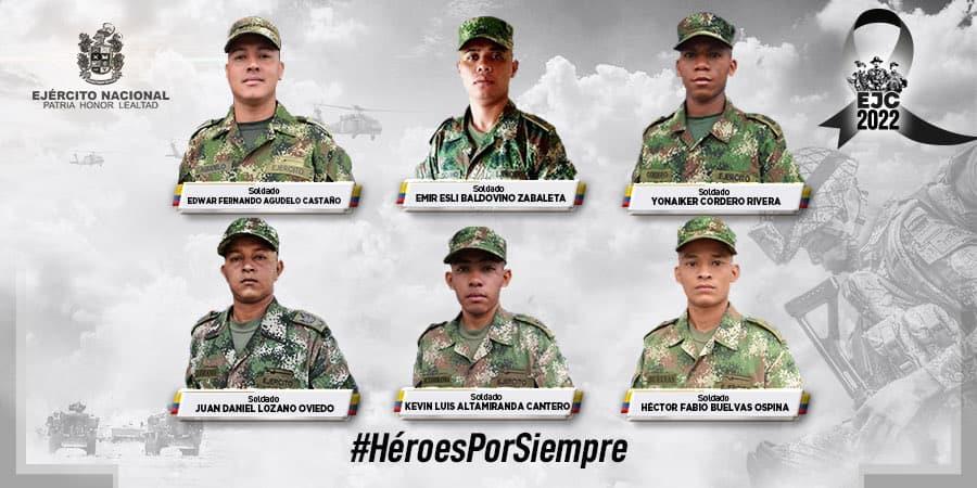 Ataque terrorista en Colombia deja 6 militares muertos