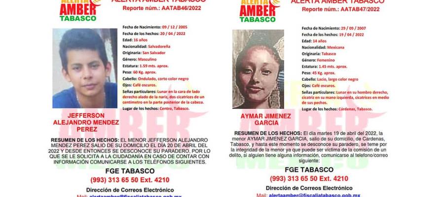 Emiten Alerta Amber por desaparición de 2 menores; uno es salvadoreño