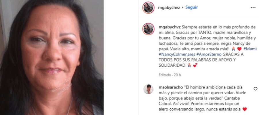 Fallece Nancy Colmenares, primera esposa de Hugo Chávez