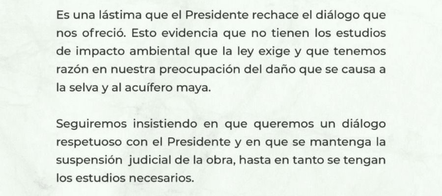 Integrantes de Sélvame del Tren acusan a AMLO de rechazar el diálogo