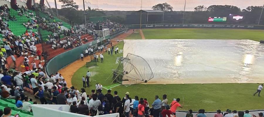 Suspenden por lluvia primer partido de Olmecas en el Tumbapatos; hoy será doble juego