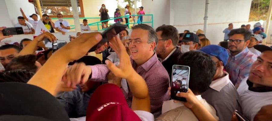 Ahora vitorean “¡Presidente!” a Marcelo Ebrard… durante mitin en Hidalgo