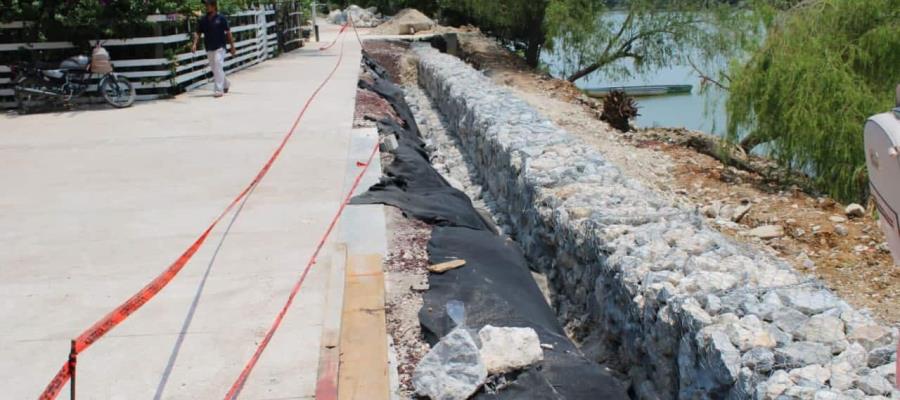 Sedatu ya trabaja en reparaciones del malecón de Villa Tepetitán