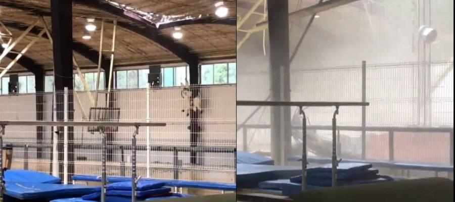 [VIDEO] Se desploma techo de gimnasio del IPN en Zacatenco, CDMX  