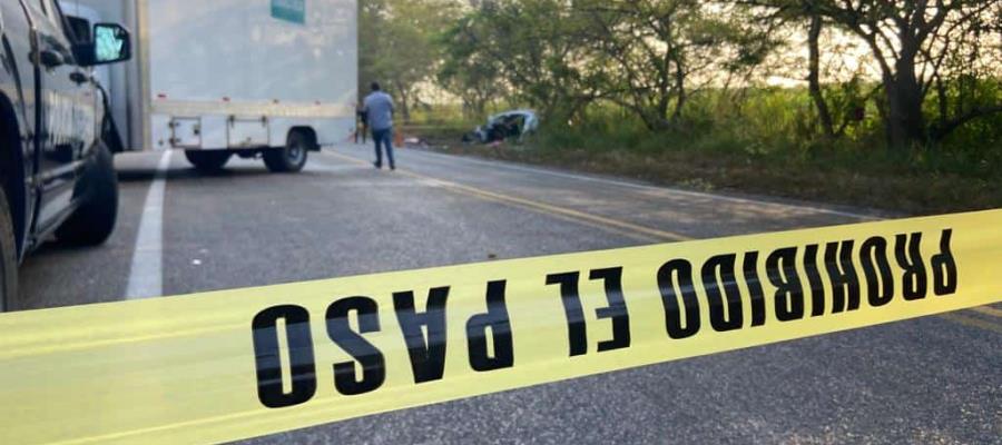 Muere niña y tres personas resultan heridas en choque en la Vhsa-Frontera