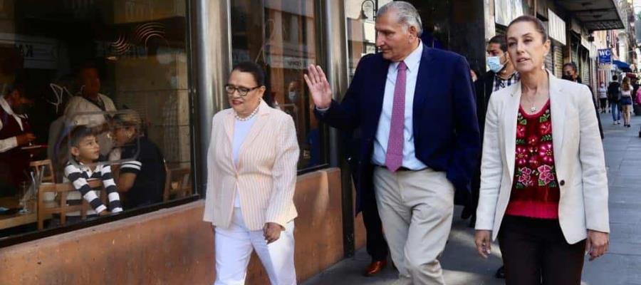 Adán Augusto y Claudia Sheinbaum se pasean por las calles de la CDMX