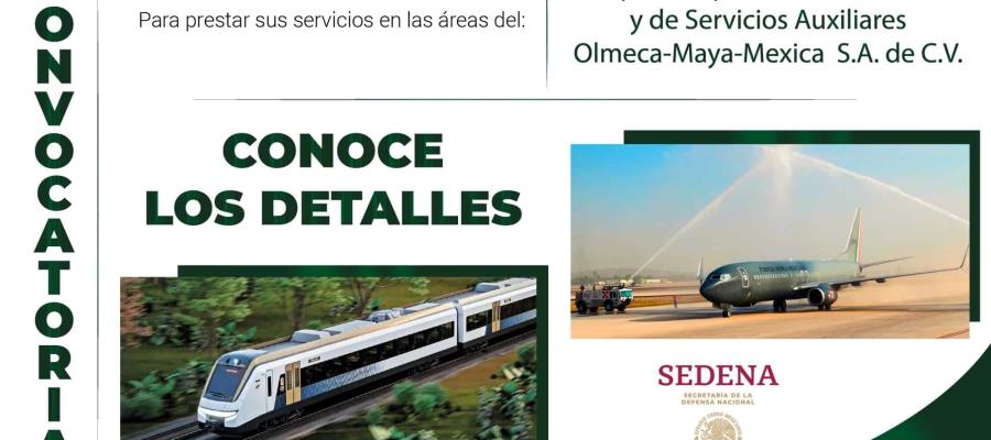 ¿Buscas trabajo? SEDENA abre convocatoria para integrarse a empresa Olmeca-Maya-Mexica