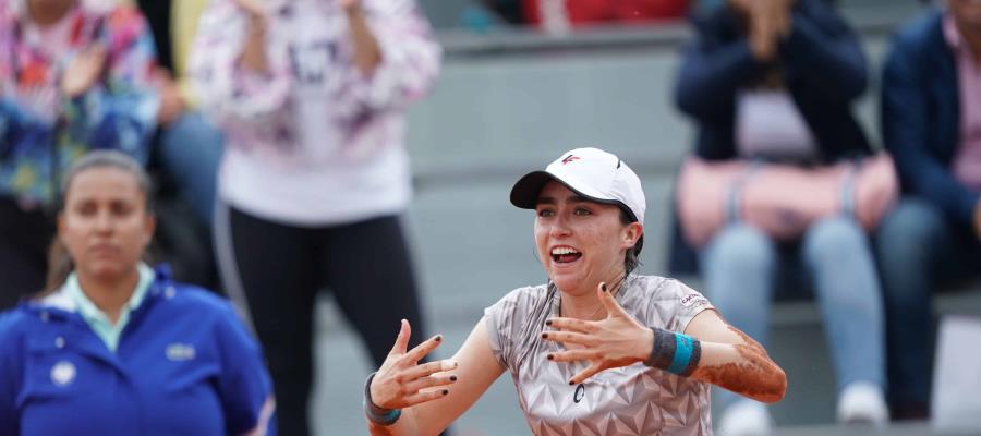 Avanza Fernanda Contreras a la segunda ronda en Roland Garros