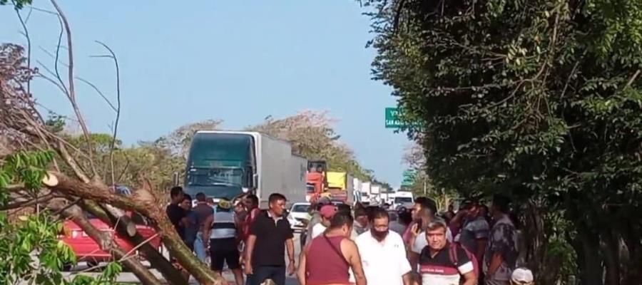 Liberan la carretera del Golfo en Campeche tras cerca de 30 horas de bloqueo