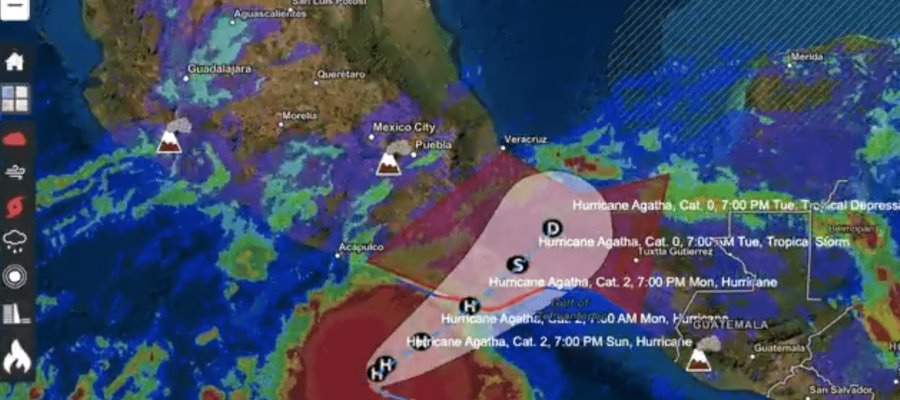 Huracán Agatha alcanzaría categoría 3 este lunes: Conagua