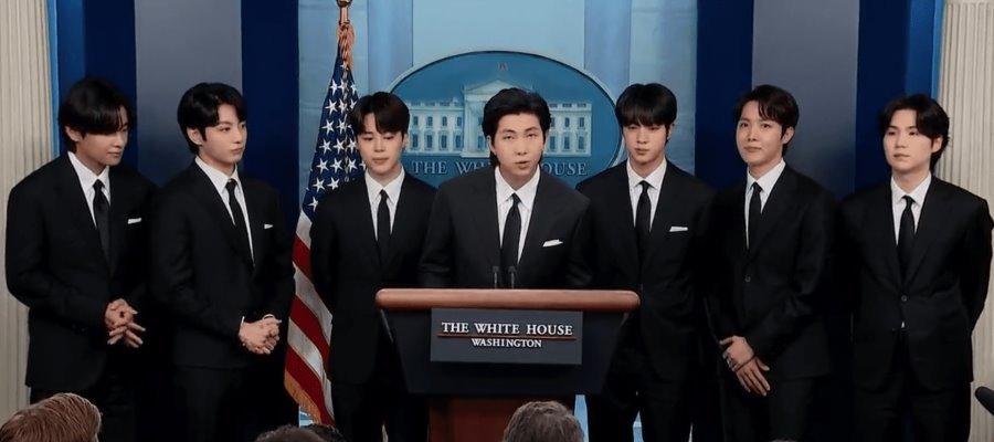 BTS, banda de K-pop, levanta la voz en la Casa Blanca contra los crímenes de odio