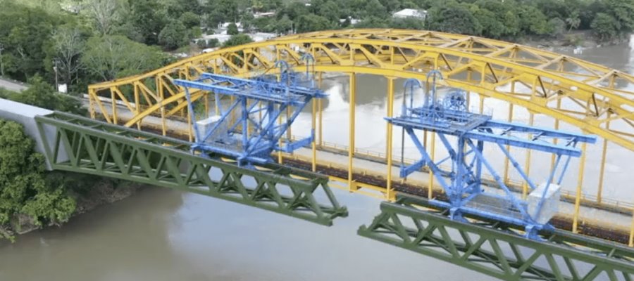 Presentan tecnología con la que se construirá vía del Tren Maya paralela a puente de Boca del Cerro