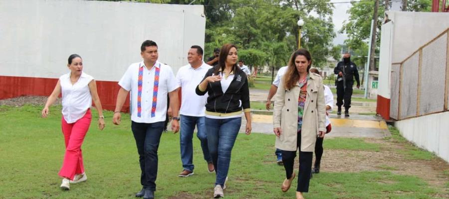 Inspecciona Ana Guevara infraestructura deportiva en 4 municipios de Tabasco