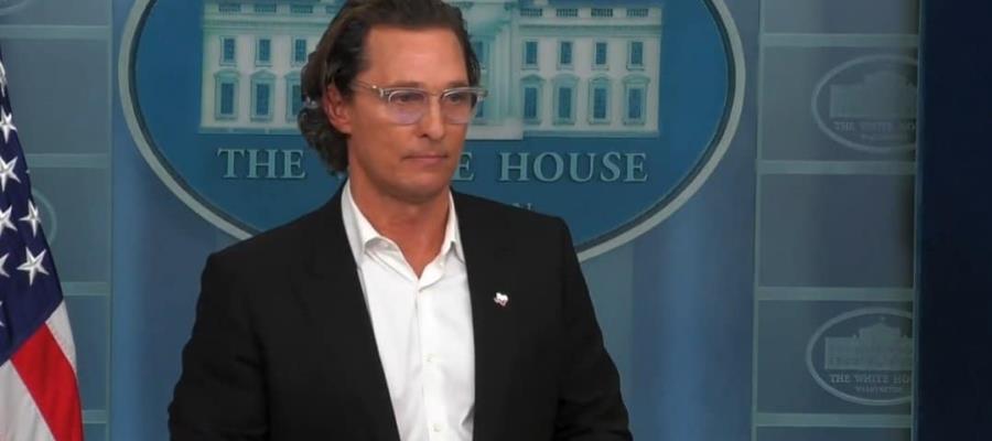 Matthew McConaughey acude a la Casa Blanca, se pronuncia sobre tiroteo en Texas