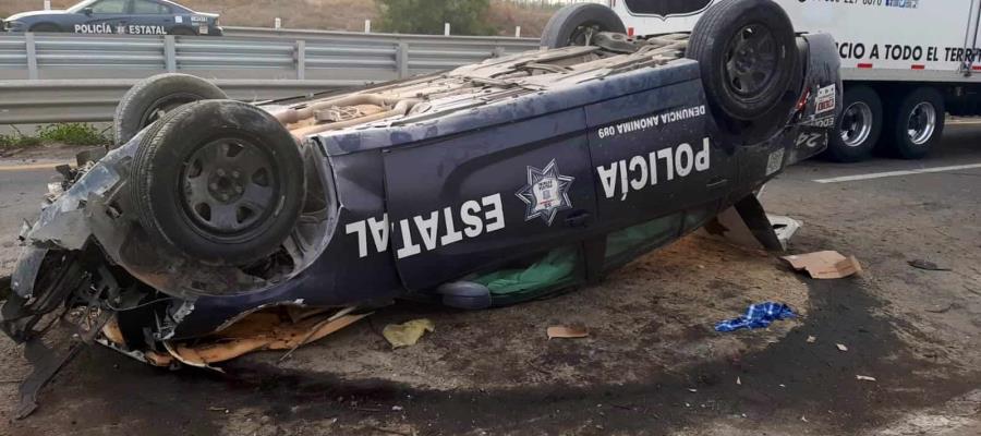 Vuelca patrulla del Edomex 