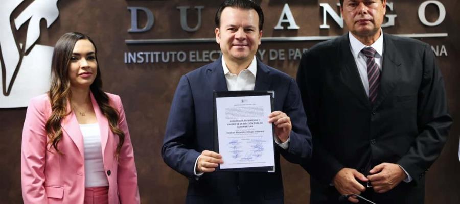 Recibe Esteban Villegas constancia como gobernador electo de Durango