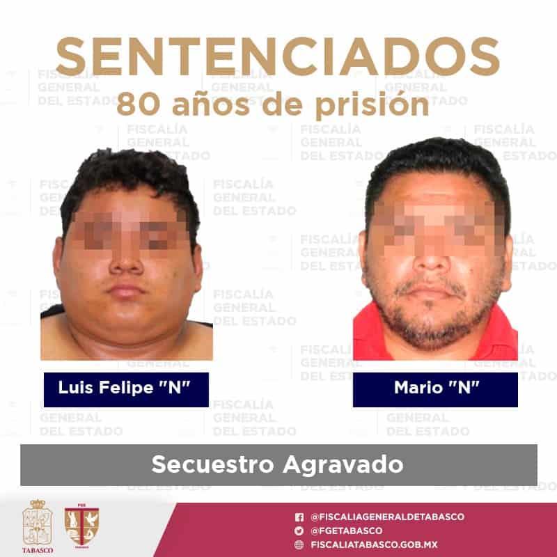 Sentencian a 80 años a dos secuestradores de Cárdenas Sentencian a 80 años a dos secuestradores de Cárdenas
