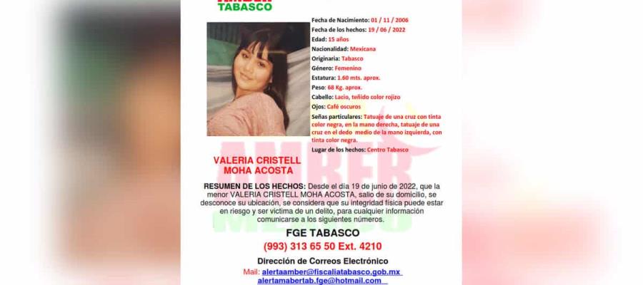 Activan Alerta Amber para localizar a Valeria Moha