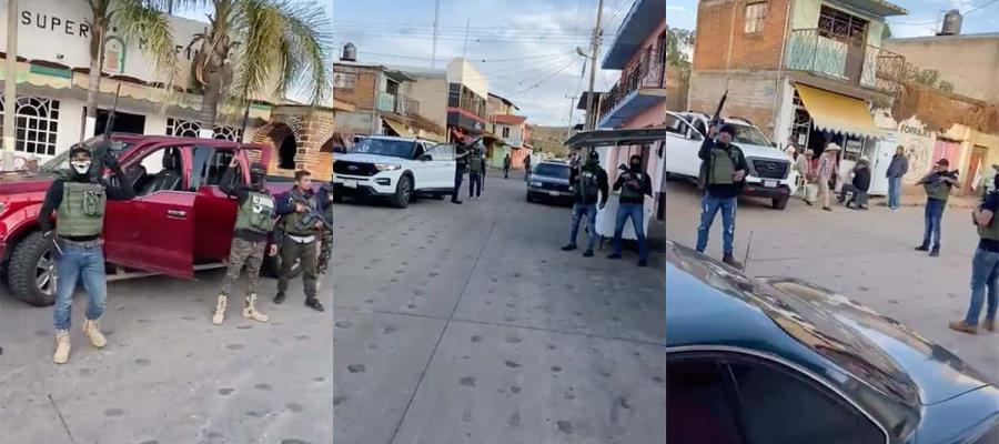 Convoy del CJNG llega a El Volantín, Jalisco; “Ya llegamos y no nos vamos”, asegura