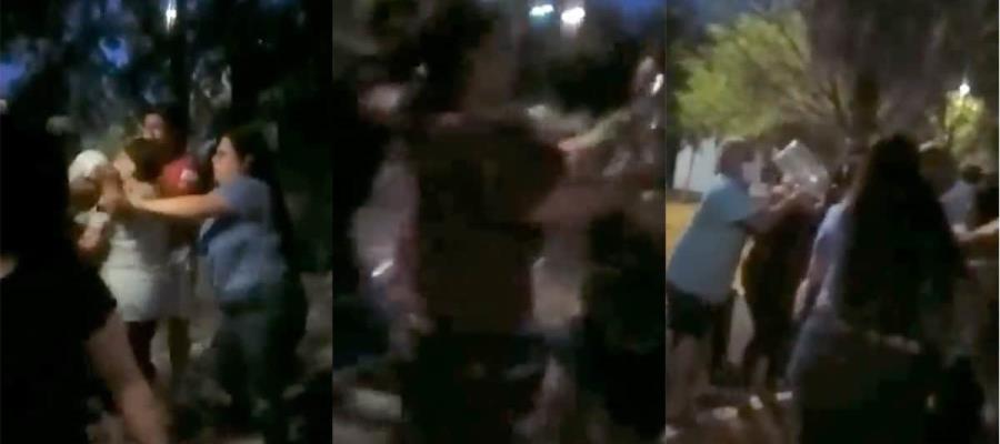 Mujeres protagonizan pelea por unas garrafas de agua en Nuevo León