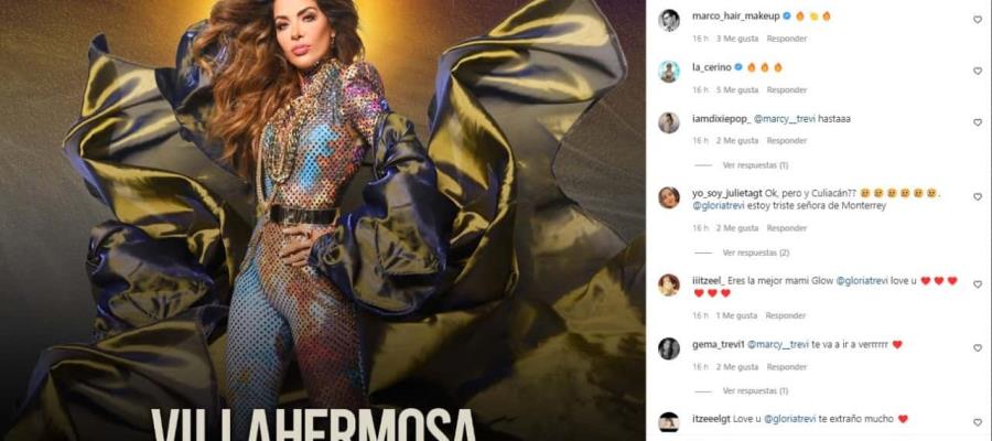 Gloria Trevi le recuerda a tabasqueños su concierto en la entidad