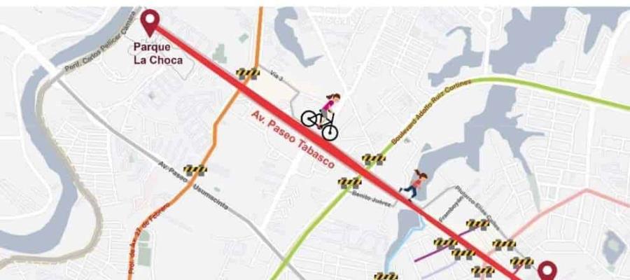 Cerrarán este domingo Paseo Tabasco por actividades deportivas