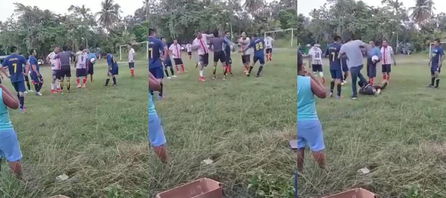 Jugador y espectador agreden a árbitro durante encuentro de futbol en Paraíso