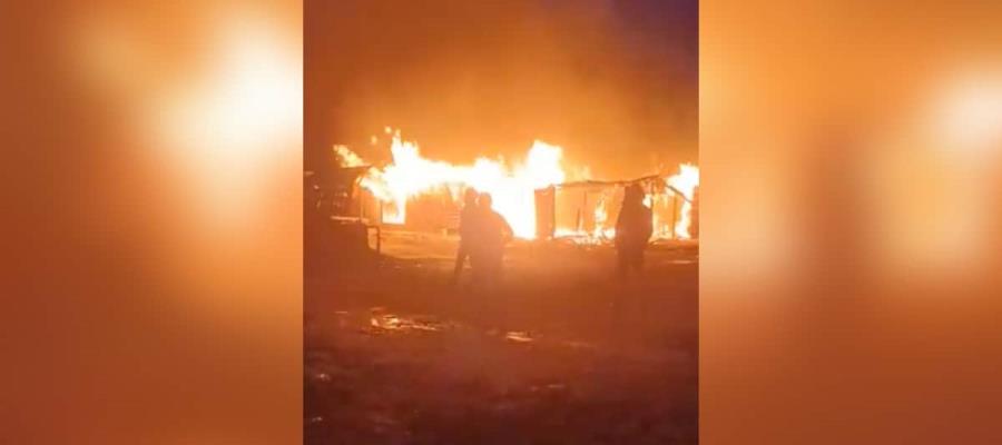 Incendian mercado de Betania, en Teopisca, Chiapas