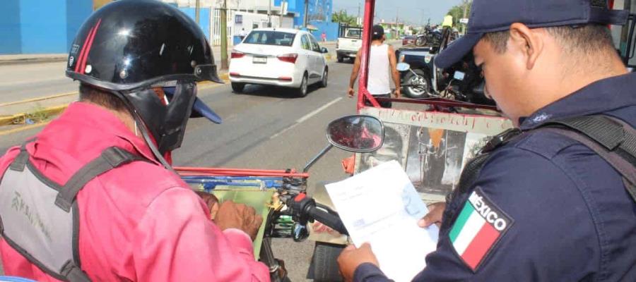 Infraccionan en un día a 172 conductores por no tener documentos en regla