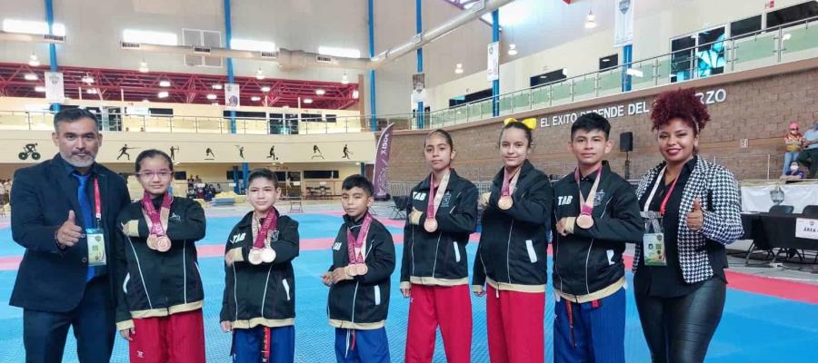 Taekwondoínes tabasqueños ganan 4 medallas en los Nacionales Conade