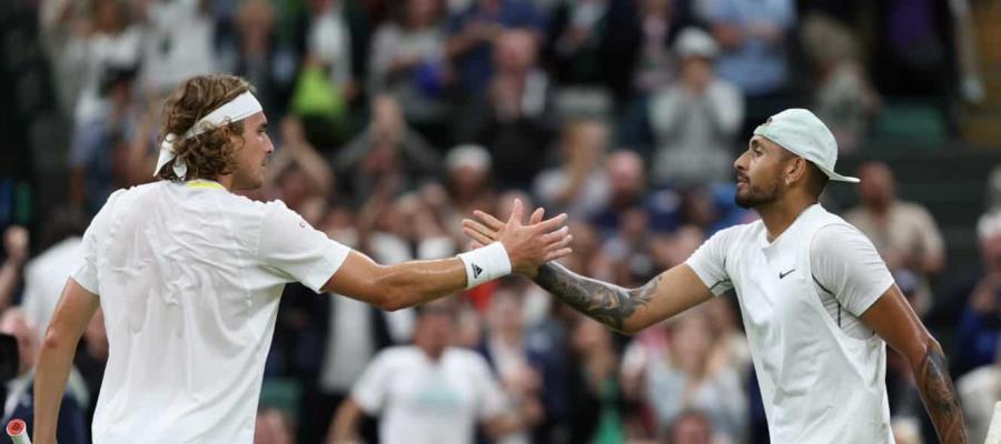 Kyrgios y Tsitsipas protagonizan juegazo en Wimbledon