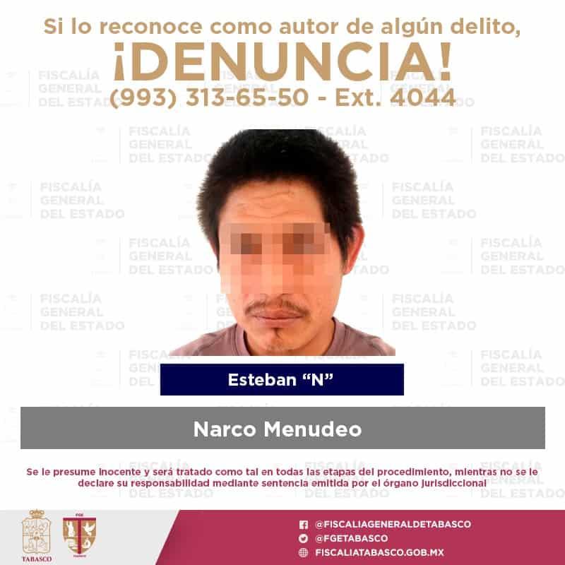 Detienen a sujeto por narcomenudeo en Tenosique