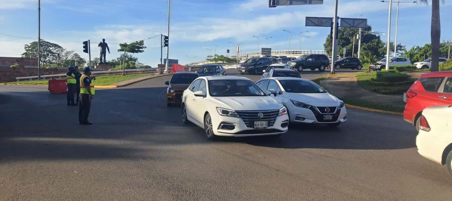 Cierran parcialmente malecón Carlos A. Madrazo por trabajos de Sedatu